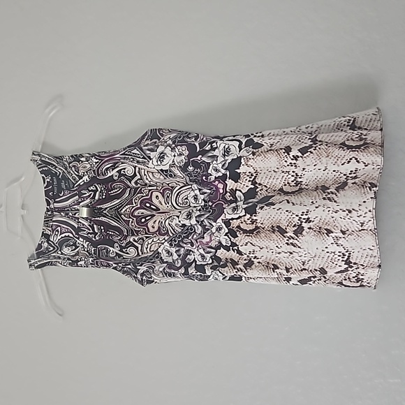 White House Black Market Tops - WHBM Floral Paisley Snake Print Silk Halter Blouse
